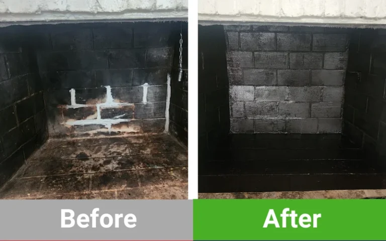 Chimney Sweep In Houston TX - Before after