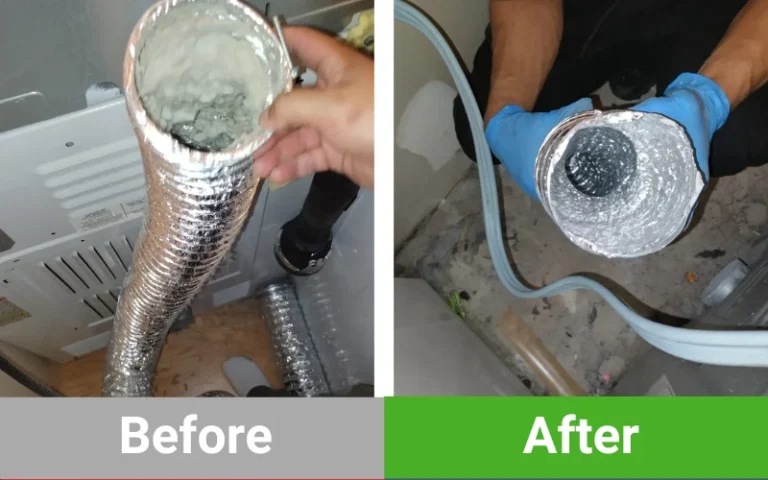 Dryer Vent Cleaning - Houston TX Before after