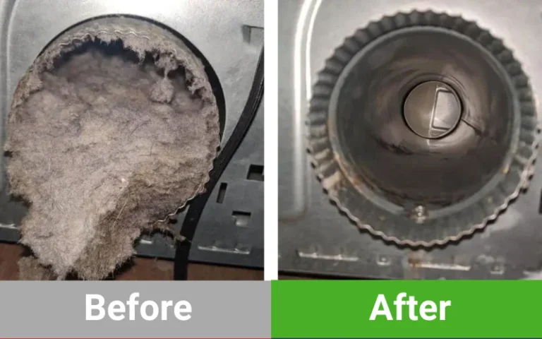 Dryer Vent Cleaning In Houston TX - Before after
